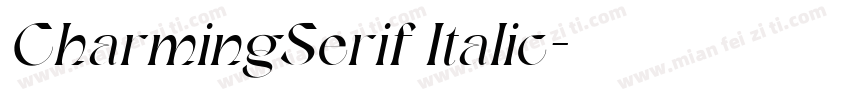 CharmingSerif Italic字体转换